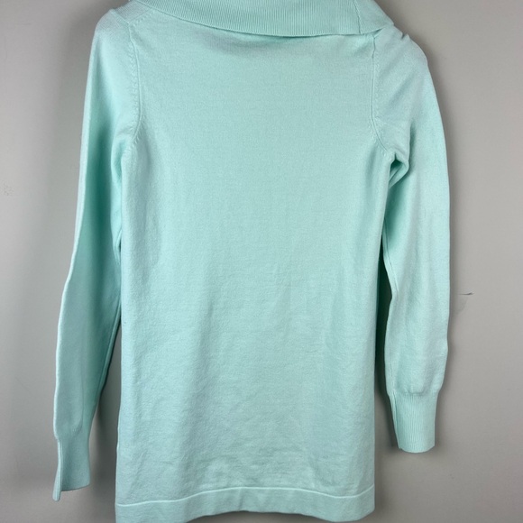French Connection Soft Aqua Cowl Neck Sweater - Picture 5 of 10